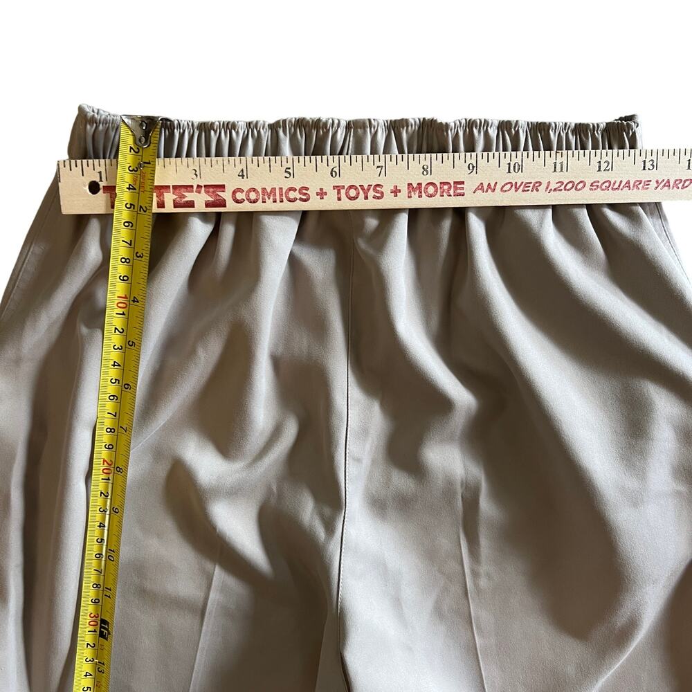 ALA Beige Elastic Waist Straight Leg Pants womens Size 8 - Picture 6 of 9